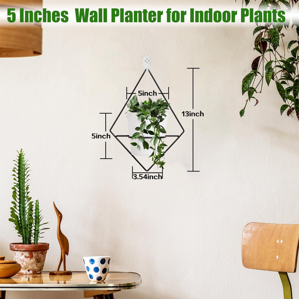 3 Sets Wall Planters for Indoor Plants Geometric Hanging Planters for Indoor Plants - Self-Watering Flower Pots with
