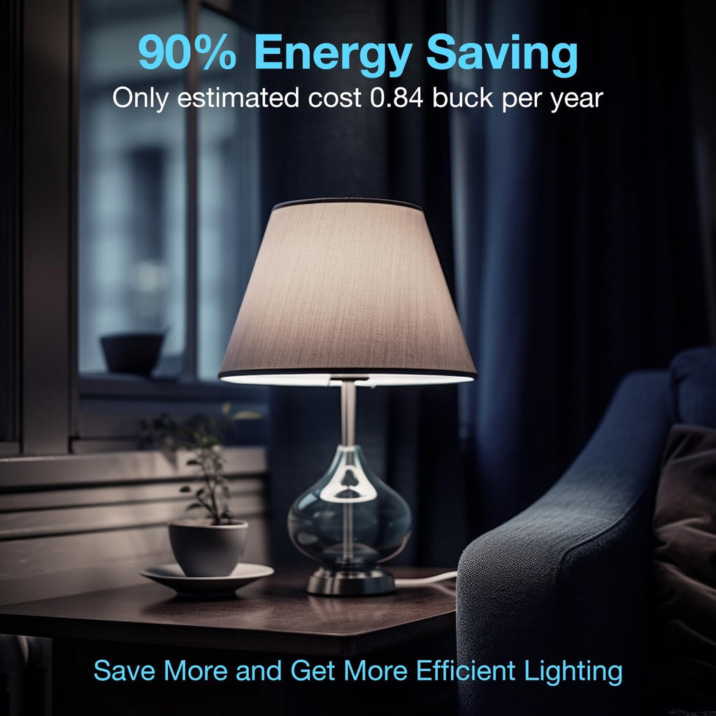A19 Vintage LED Edison Bulbs, 60W Equivalent Light Bulbs, 5000K Daylight White, Clear Glass Filament Bulb, Efficient