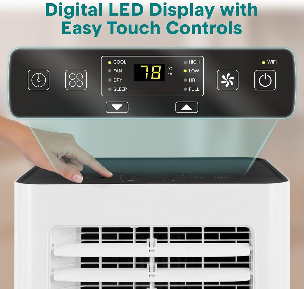 Small Air Conditioner Portable 8,000 BTU with Built-in Dehumidifier - Portable AC unit for rooms up to 350 sq ft