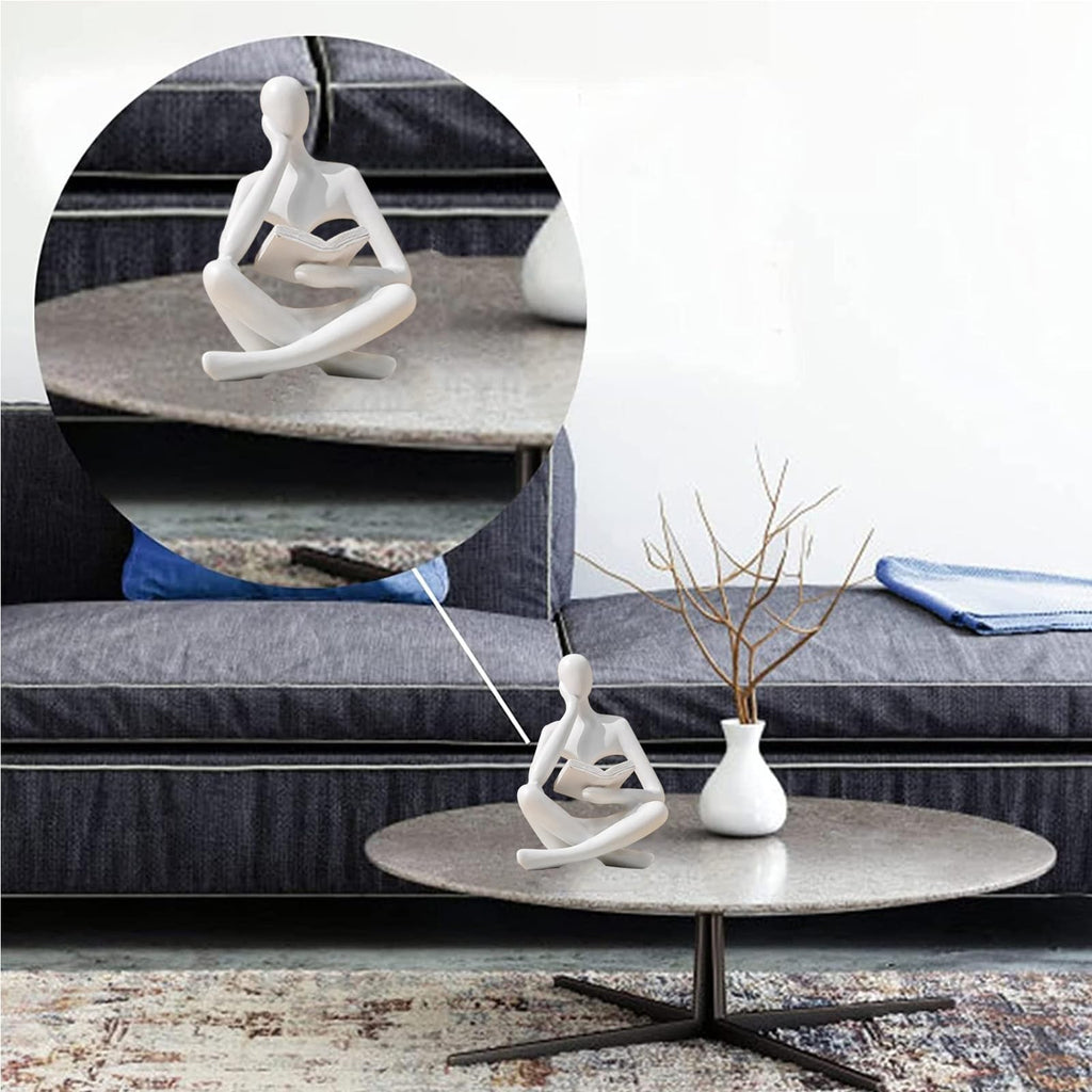 Bookshelf Decor Thinker Statue - Abstract Style Thinker Sculptures Modern Aesthetic Figurine Decoration Statues