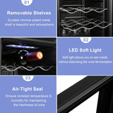 18 Bottle Wine Fridge, Freestanding Compressor Wine Cooler Refrigerator