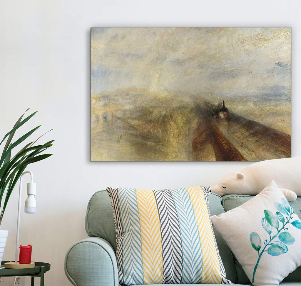 Canvas Print Wall Art - Rain, Steam and Speed by J.M.W. Turner - 48x32 inches