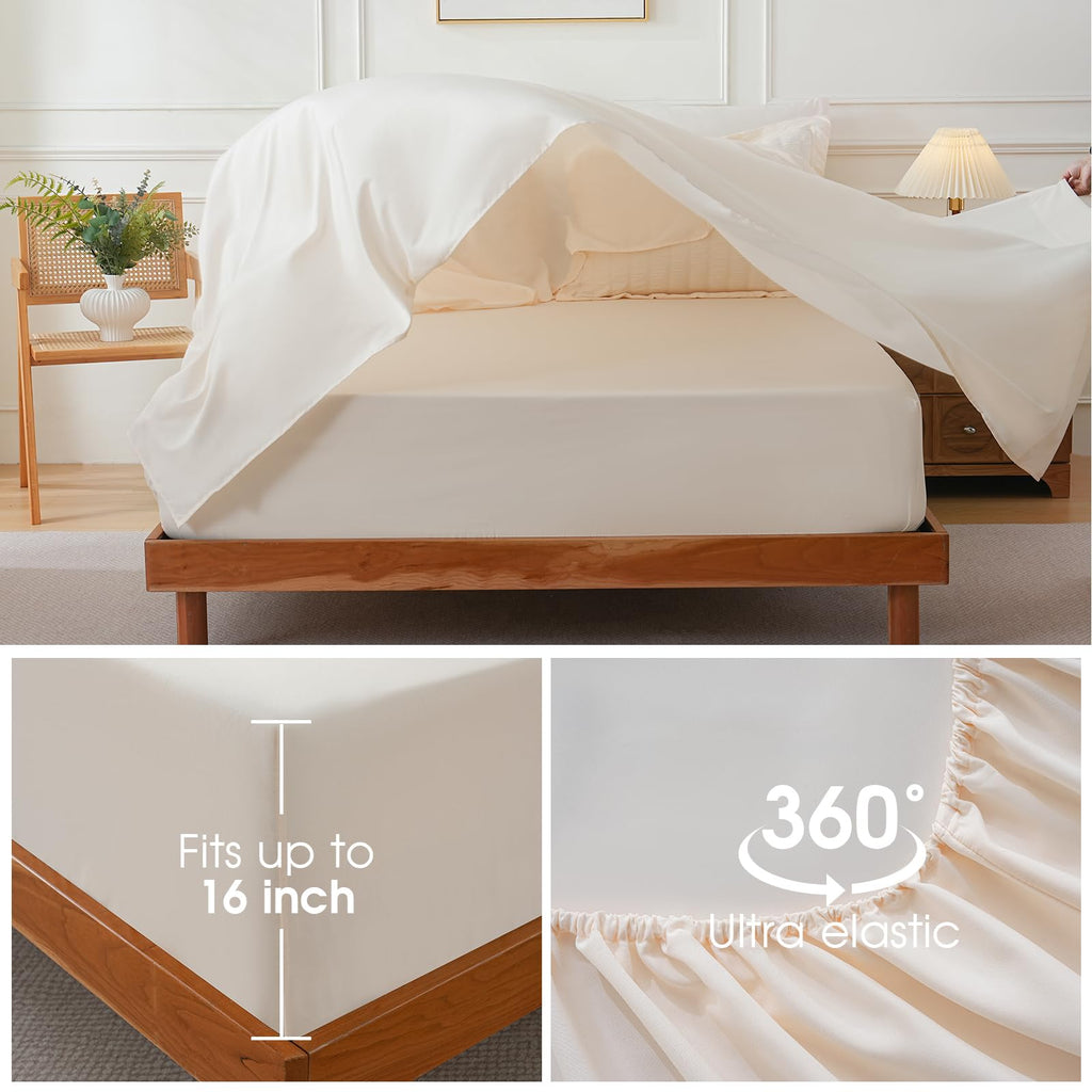 Comforter Set Seersucker 5 Pieces, All Season Bedding Set, Bed in a Bag Comforter Set with Comforter, Flat