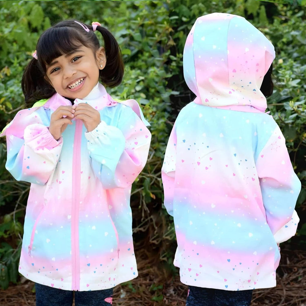 Toddler Boys Raincoat Waterproof,Lightweight Kids Rain Poncho Jacket Windbreaker Outwear Coat