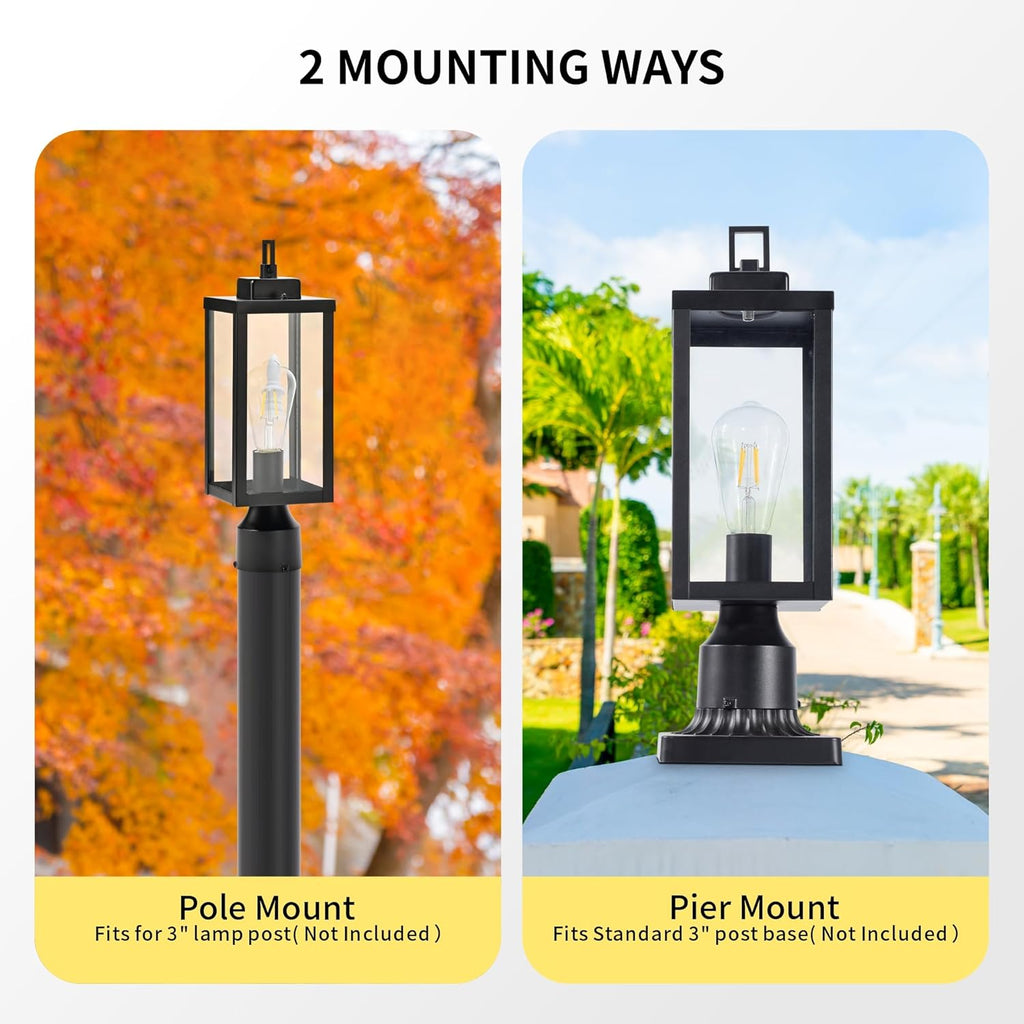 Outdoor Post Light Anti-Rust Lamp Post Lights Fixture Waterproof Exterior Lighting Lamp Post Outdoor Pole Light for