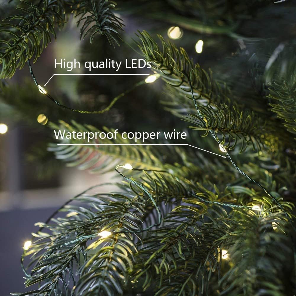 200FT 600LED Long Fairy Lights Plug in Green Wire for Christmas