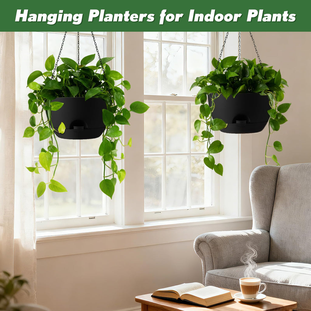 13-inch Oversized Hanging Planter Set of Two, Planters for Indoor and Outdoor Plants.Place Plant pots Across Diverse