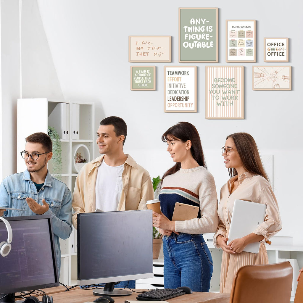 8 Set Office Wall Art Inspirational Wall Art