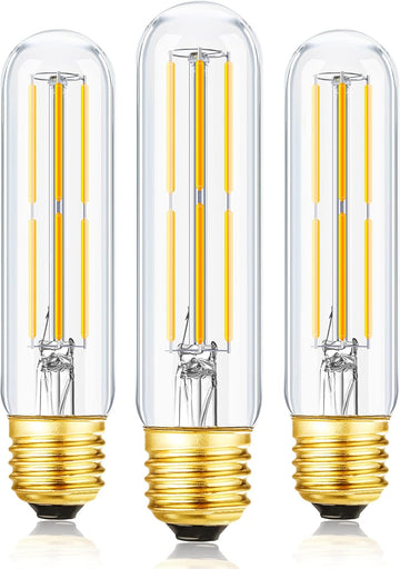 T10 Led Bulb,Dimmable 6W Led Tubular Bulbs, Soft White 3000K, 60 Watt Incandescent Bulb Equivalent, 3000K Soft White
