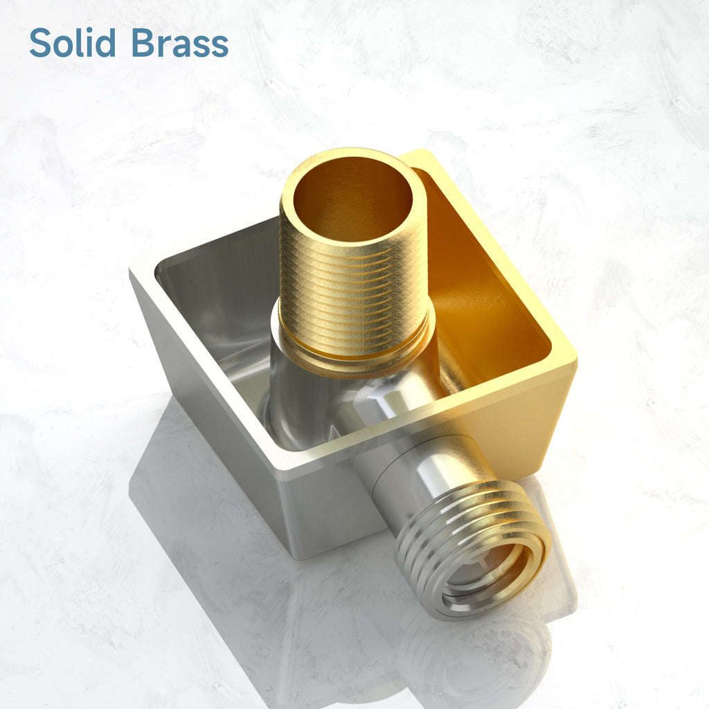 Wall Mounted Supply Elbow, Wall Elbow for Hand Shower, Solid Brass Wall Supply Elbow, Check Valve Included (Brushed