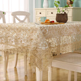 Lace Embroidered Rectangle Tablecloth - Boho Table Cloth Rustic Fabric Retro Lace Tablecloth Picnic 