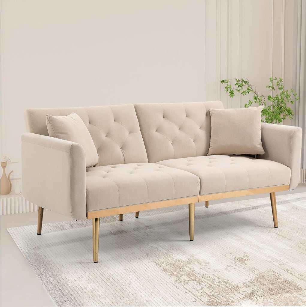 104.33" L-Shaped Modern Polyester Upholstery Sponge Sectional Sofa Couch, White, 69" x 105" x 36"