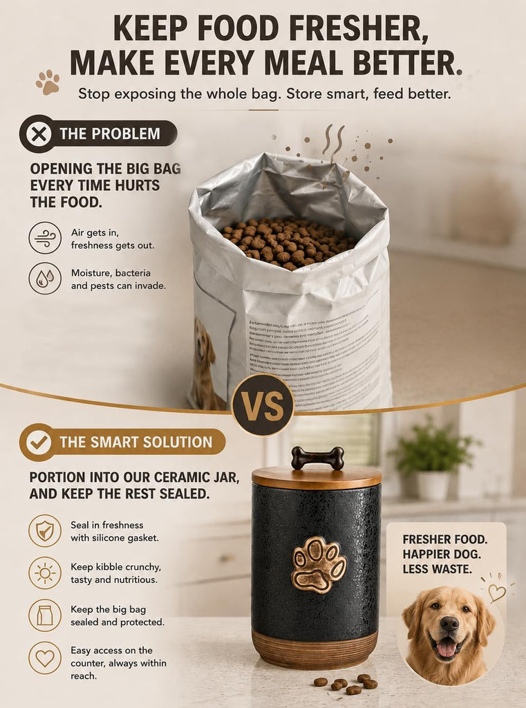 Dog Treat Storage Container Counter, Lock in Freshness