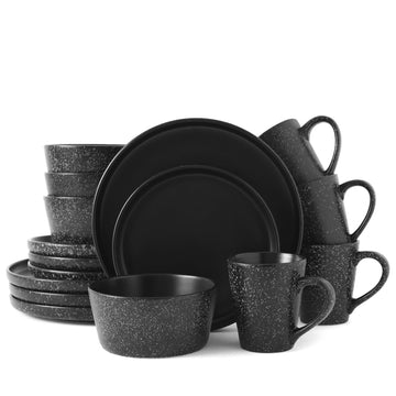 16 Piece Round Kitchen Dinnerware Sets, Plates and Bowls sets, Dishes, Dinner Plates, Cereal Bowls Set, Bowls, Mugs