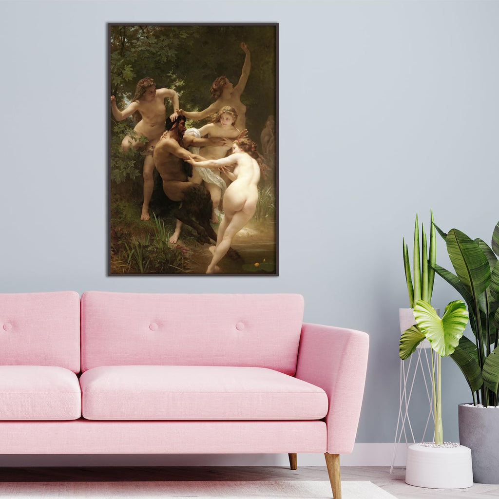 William Adolphe Bouguereau Art Print - Nymphs and Satyrs poster - Greek Mythology Art Canvas Wall Decor - World