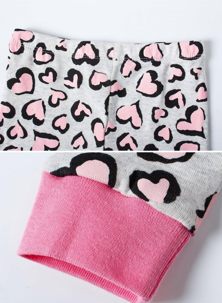 Piece Girls Pajamas Cotton Long Sleeve Toddler Pjs Kids Sleep