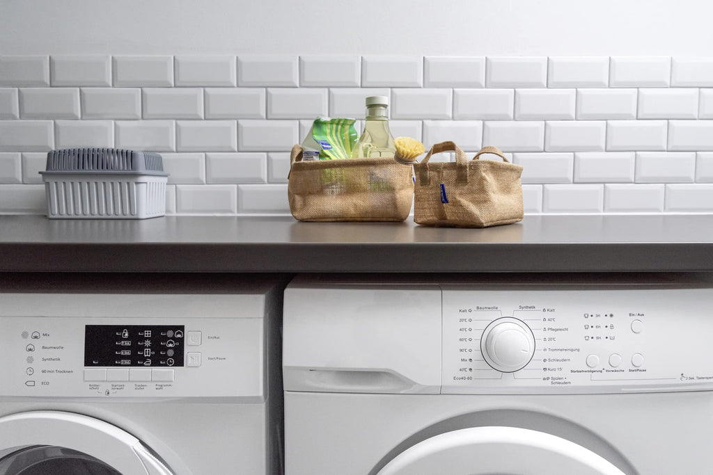 Juna M storage basket, decorative basket for neatly storing accessories such as clothes with two practical handles