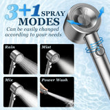 Filtered Shower Head with Handheld, High Pressure 4 Spray Showerhead with Filters & Upgraded Anti-clog Nozzles for