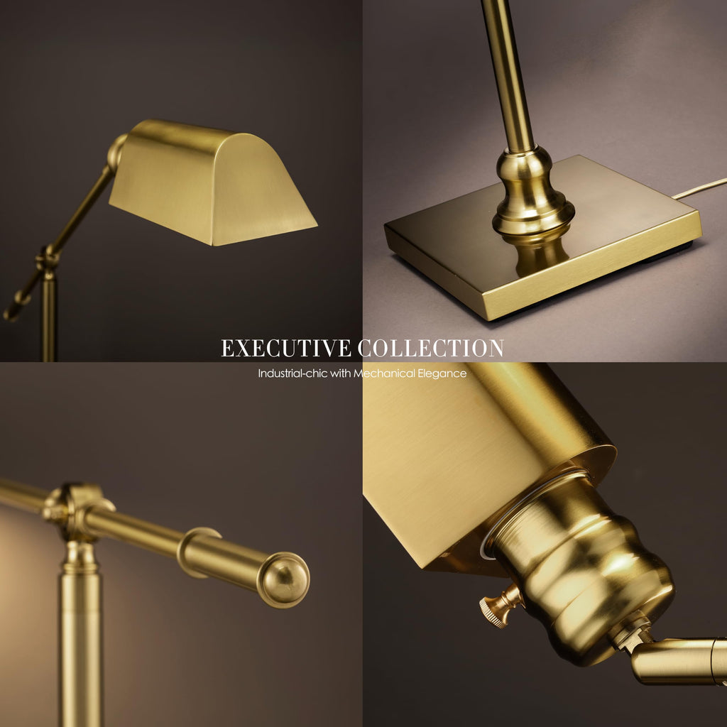 Pharmacy Floor Lamp (Antique Brass)