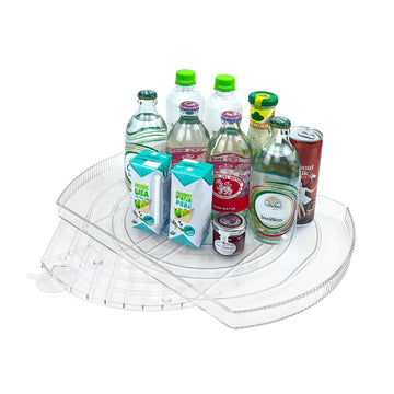 360° Rotating Lazy Susan Turntable - Multifunctional Rectangular Organizer 16.5" x 11.1" for Refrigerator, Cabinet