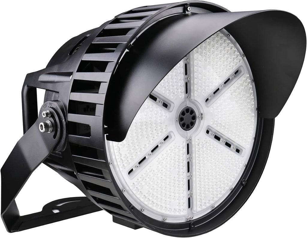 500W LED Stadium Lights Outdoor, 30 Degree Arena Lamp | 70000Lumens 5000K Commercial Sportlight, 0-10V Dimmable IP65