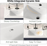 28" Modern Bathroom Vanity with Ceramic Sink