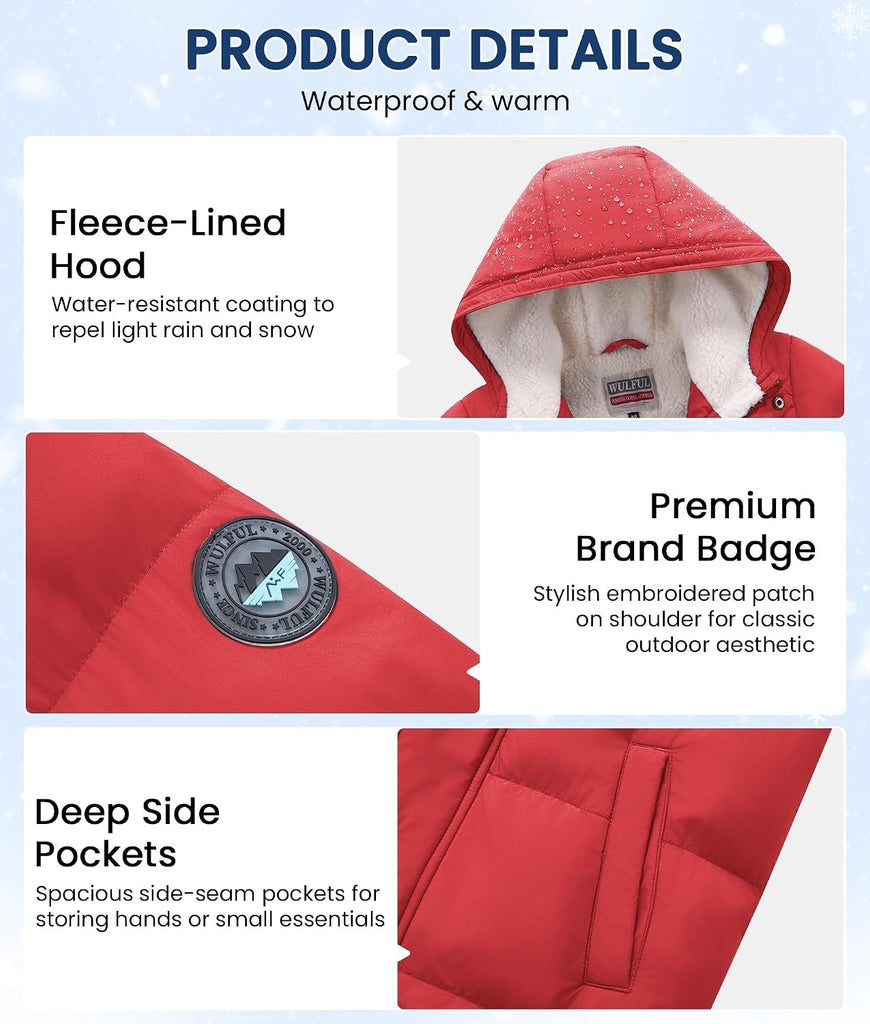Kids Boy's Winter Coat Hooded Puffer Windbreaker Warm Cotton Jacket Parka Down Outdoor Coats