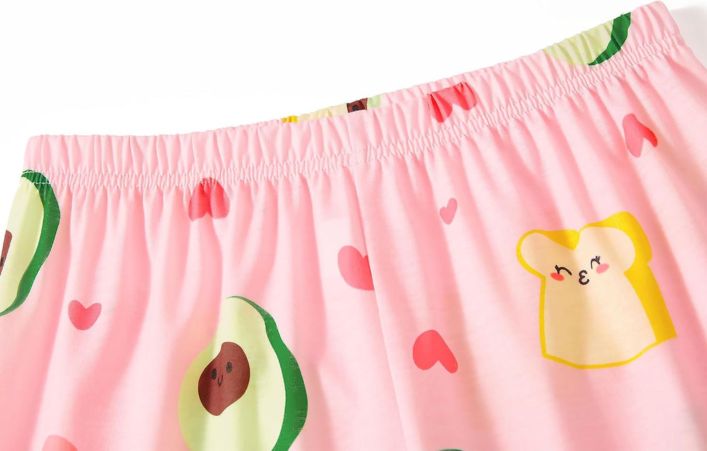 Girls Tie Dye Piece Pajamas Tee Shorts And Pants