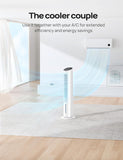 Evaporative Air Swamp Cooler, 40” Standing Fans that Blow Cold Air, 80° Oscillating Bladeless Cooling Fan