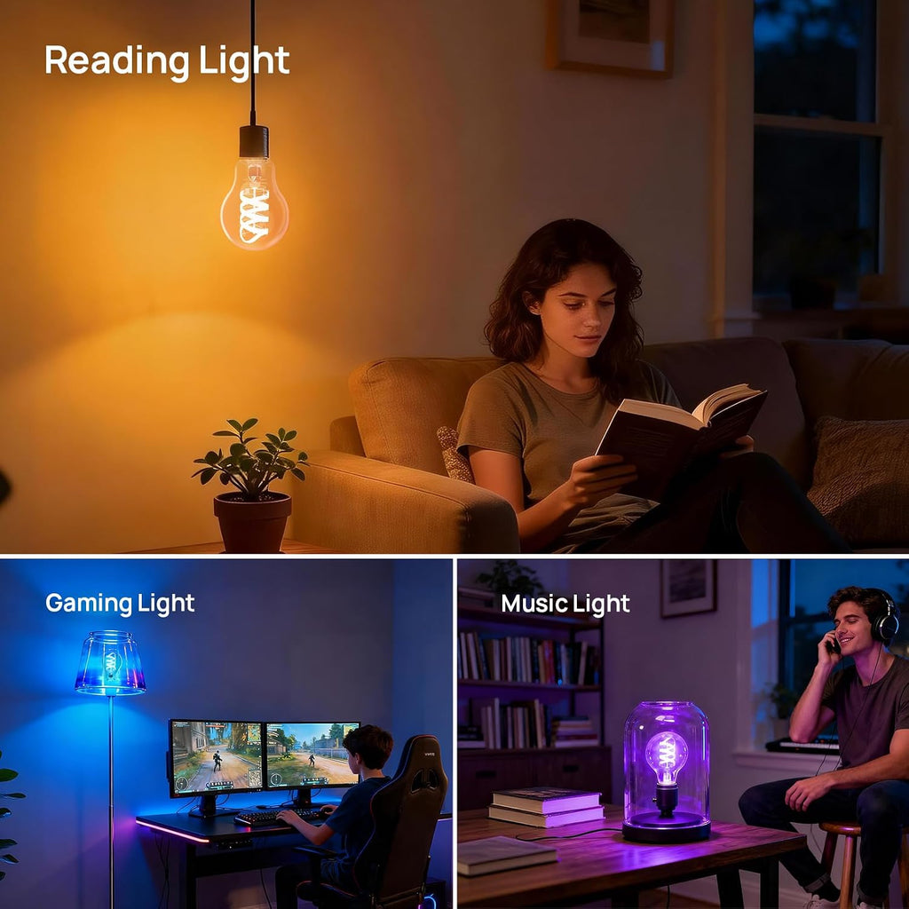 Matter Smart Light Bulbs, Works with Alexa/Apple Home/Google, 1Pack