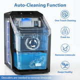 Nugget Ice Maker Countertop, 55lbs/Day, Rapid Ice Release in 5 Mins, Large Capacity Chewable Ice Maker, Self-Cleaning
