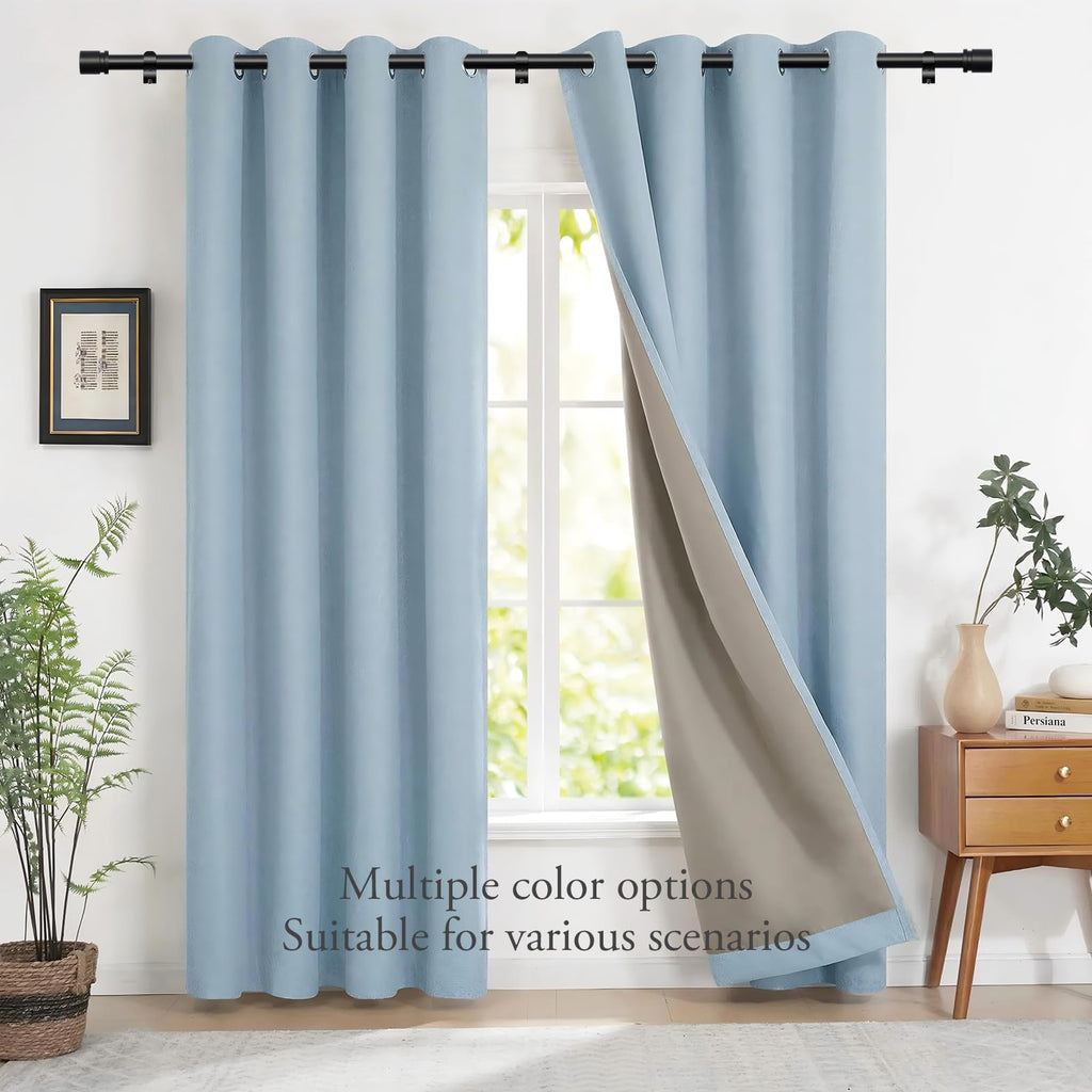 Curtain Rods for Windows 16 to 144 Inches Adjustable Length 1 Inch Diameter Window Curtain Rod with Aluminium