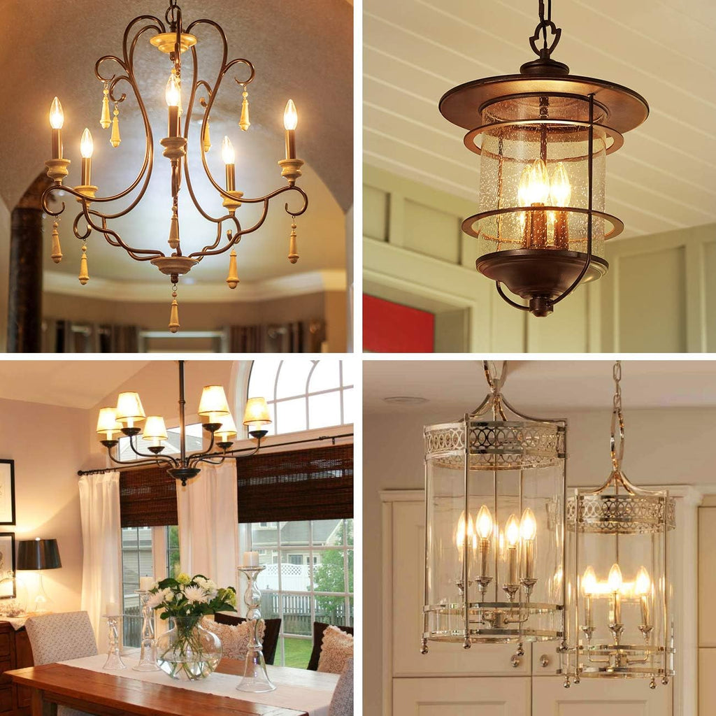 E26 Candelabra LED Bulb, 2700K B11 Candle Light Bulb, 800LM