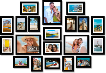 20 Packs Picture Frames Collage Wall Decor for Wall Hanging or Tabletop Display, Gallery Wall Frame Set for Family