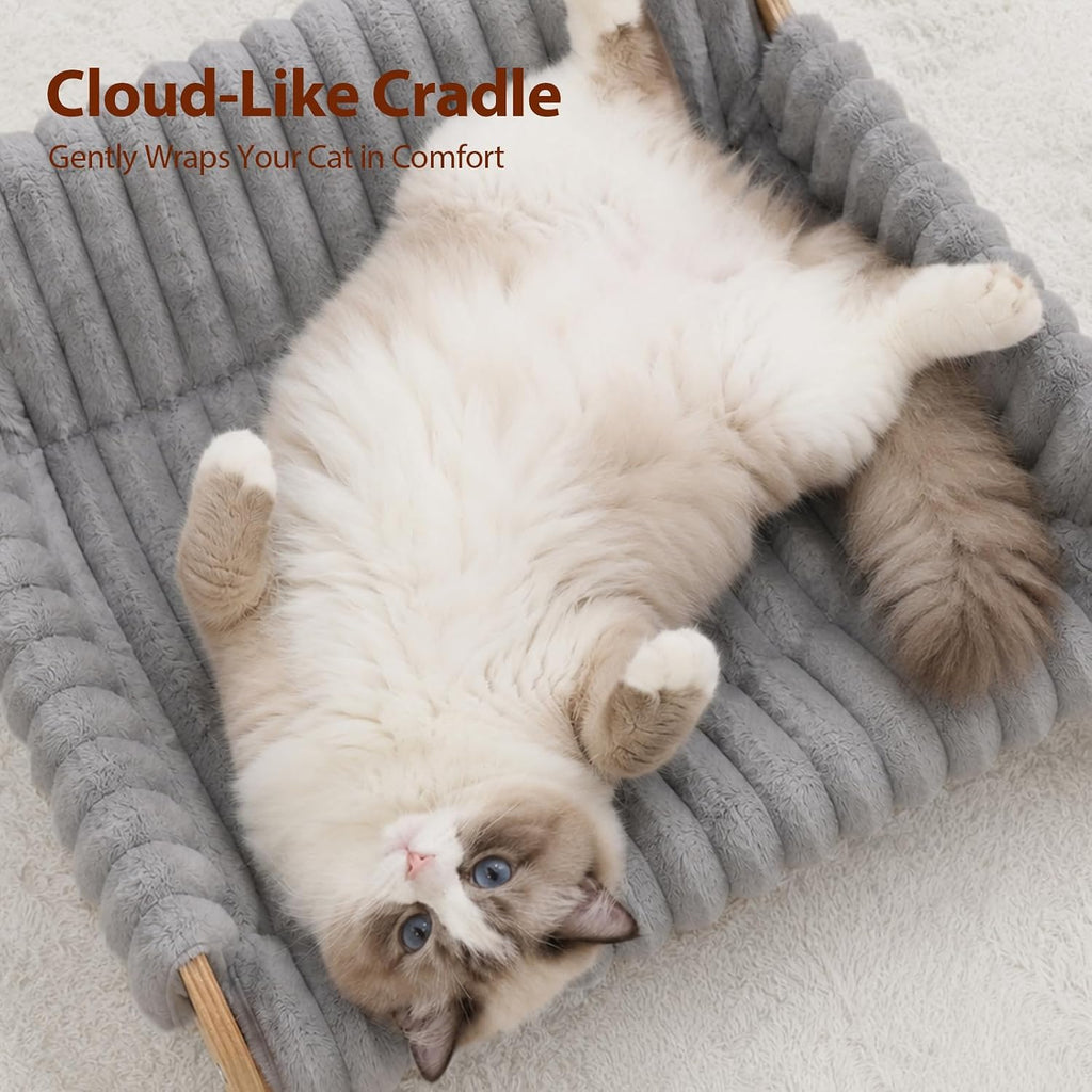 Elevated Cat Couch for Indoor Cats Wooden Cat Sofa for Kitty Puppy
