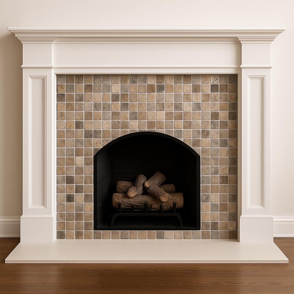 Scabos 2x2 Tumbled Travertine Mosaic Tile for Wall,Floor - 5 Sheets
