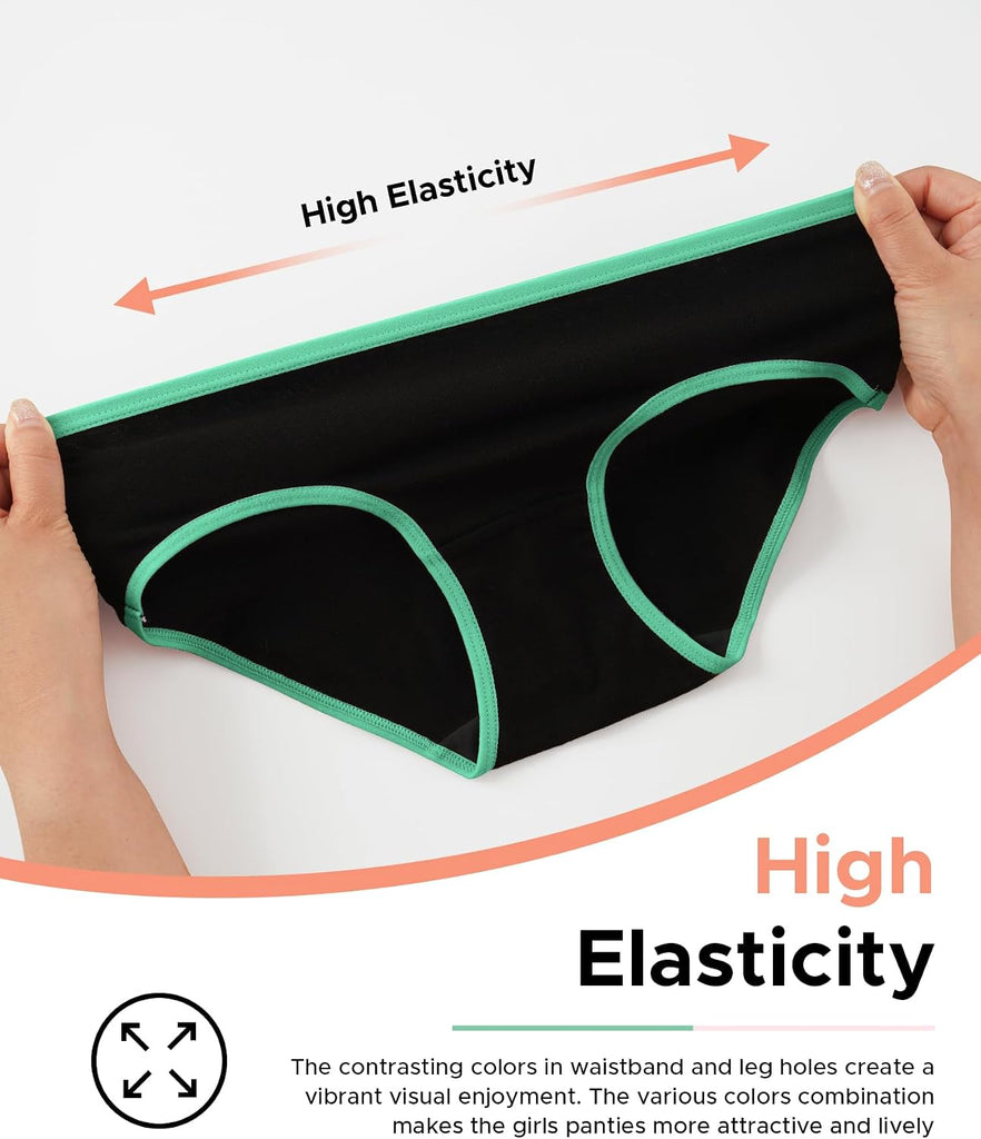 Girls Cotton Underwear Teen Comfortable Panties Briefs 6 Pack
