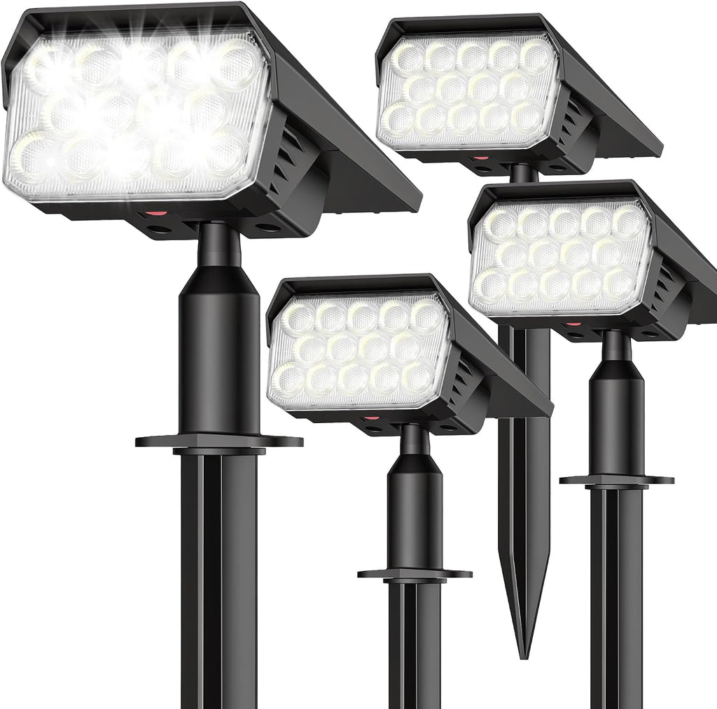 Solar Lights Outdoor Waterproof IP65, 56 LED 3 Lighting Modes Solar Spot Lights Outdoor, Solar Powered Landscape