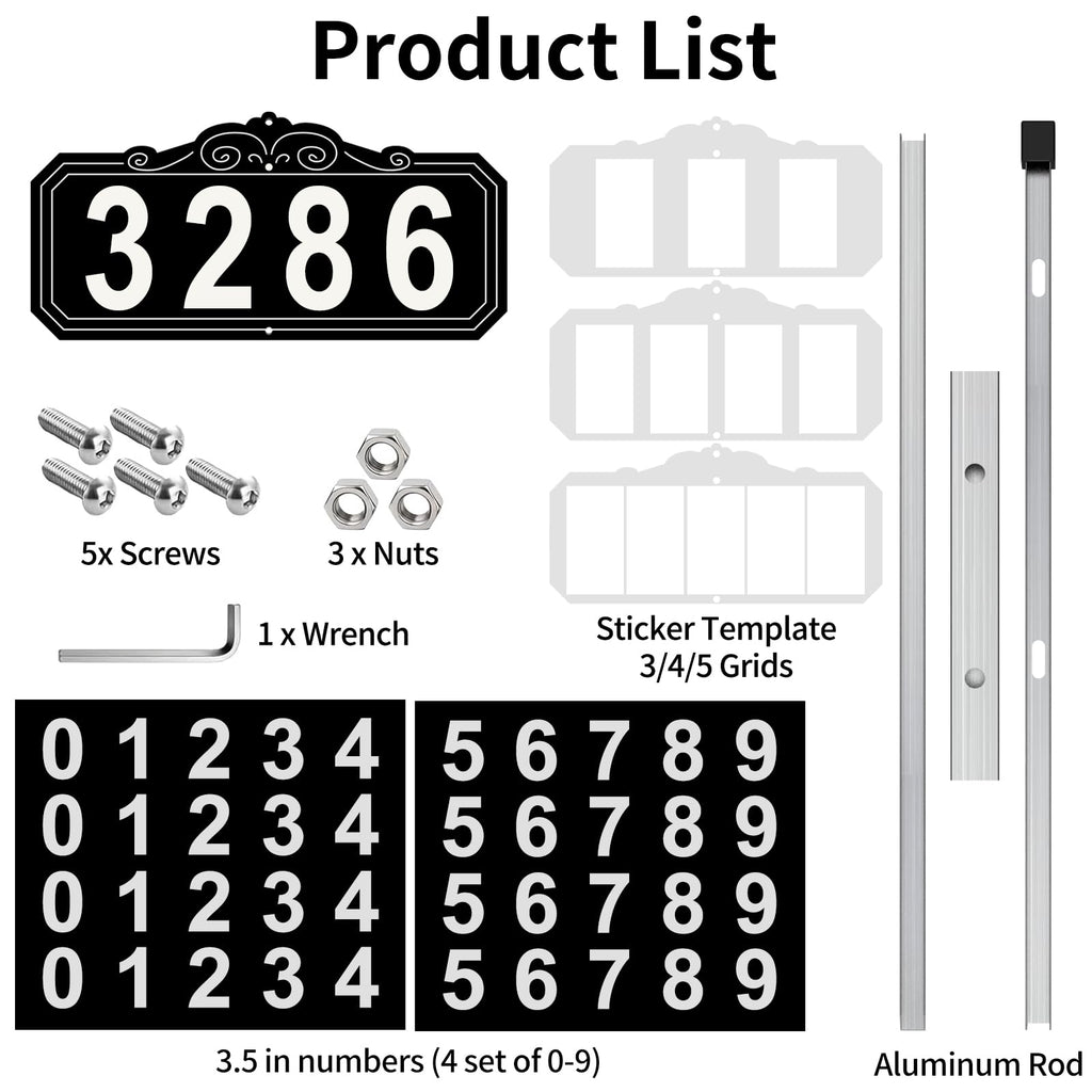 House Numbers for Outside, Yard Address Signs with Stakes