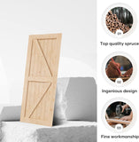 36in x 84in Sliding Barn Door with 6.6FT Barn Door Hardware Kit & Handle Included,Solid Spruce Wood 