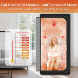 Upgraded Portable Sauna for Home, Large Size Personal Sauna Box with 3L 1300W Steamer, Big Folding Chair