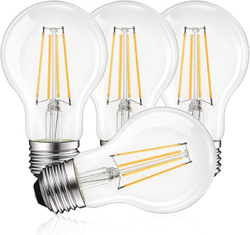Vintage A19 LED Light Bulbs 60W Equivalent, 3000K Soft White Dimmable, 800 Lumens, Standard LED Edison Bulb 8W, UL