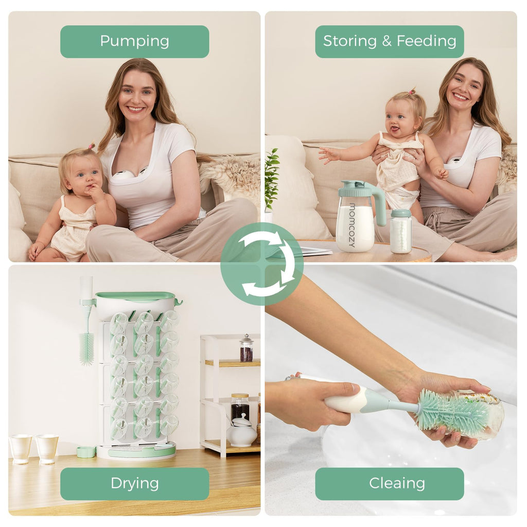 Baby Bottle Drying Rack, 18 Bottles Vertical Space Saving