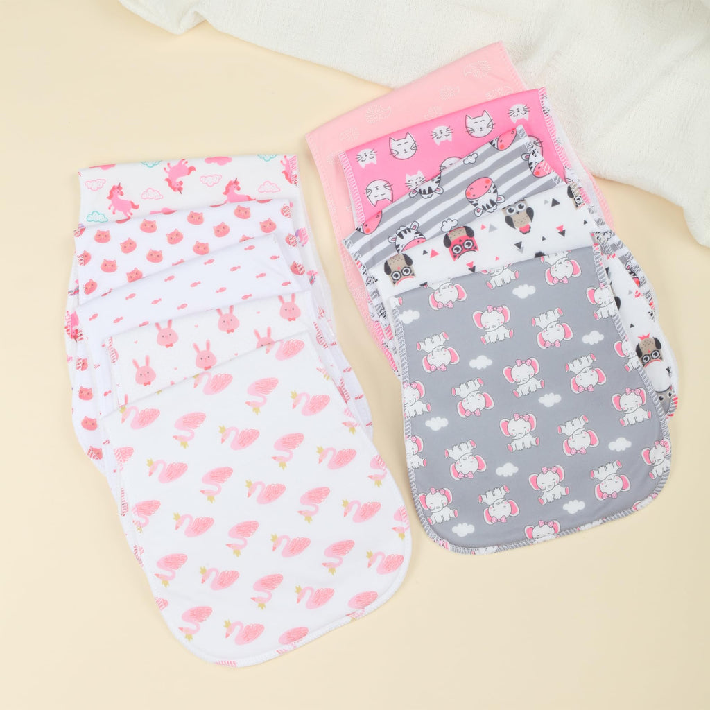 10-Pack Burp Cloths for Baby Boys and Girls - Organic Baby Burp Cloth,Baby Washcloths, Burp Rags, Large Neutral Burp