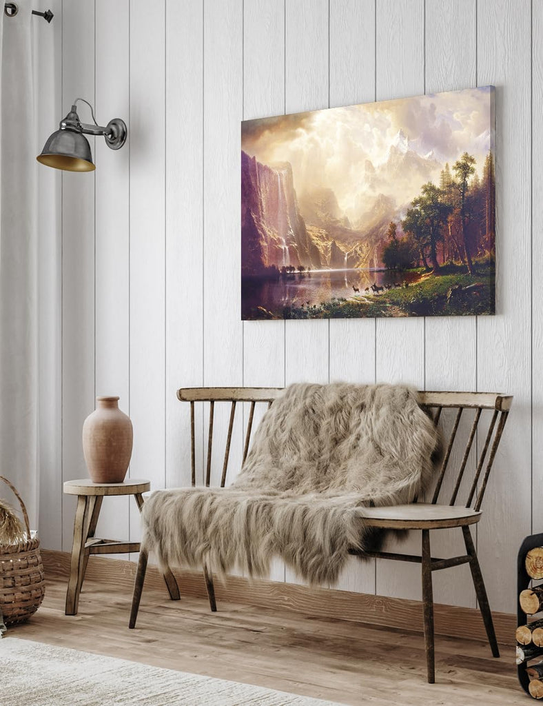 Bierstadt Among the Sierra Nevada California Canvas Art, 36x24