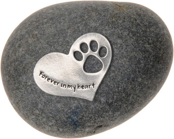 Comforting Dog Memorial Gift - Sympathy or Condolence Gift for Loss of Pet - Forever in My Heart Stone