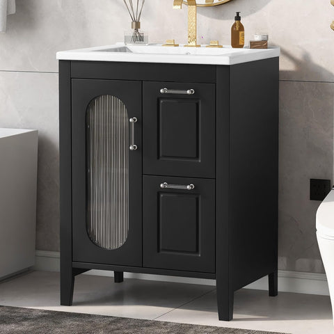 Harper & Bright Designs 24" Bathroom Vanity with Sink