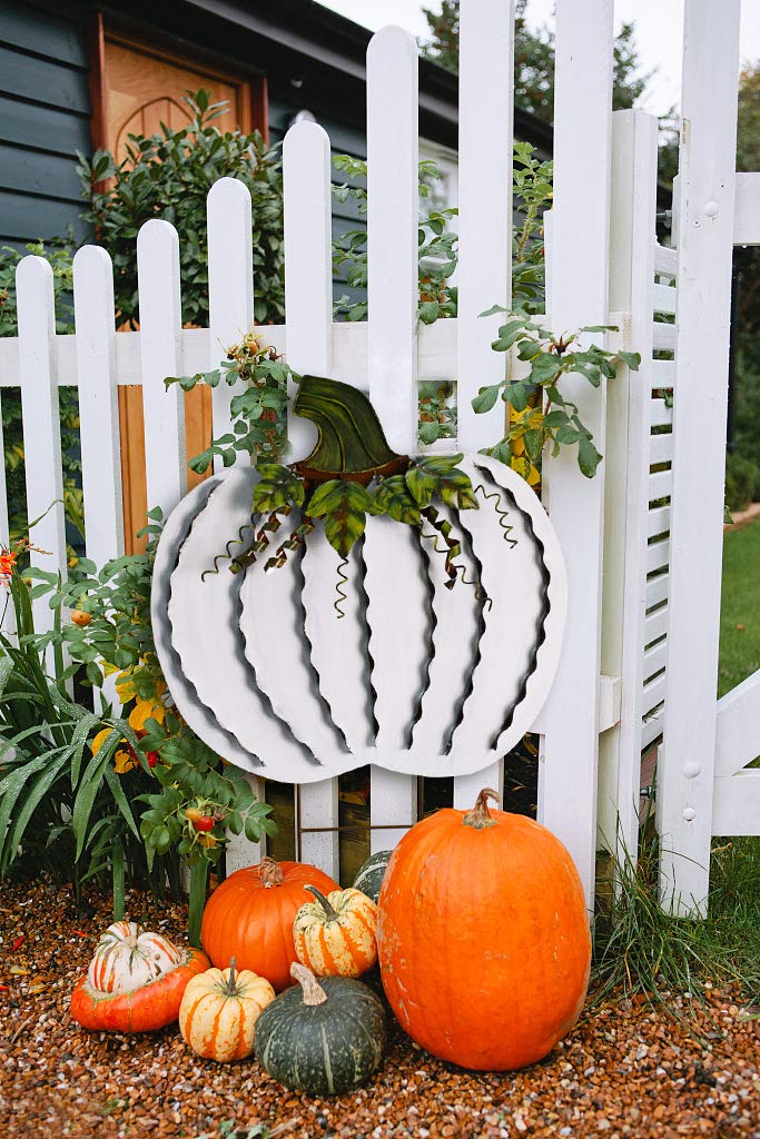 Pumpkin Garden Stake Metal Pumpkin Yard Sign Fall Decor Decorative Pumpkin