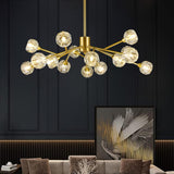 Sputnik Chandeliers for Dining Room Light Fixtures,Modern Crystal Chandeliers for Living Room,15 Lights Gold Mid Century Brass Lighting Fixtures for Kitchen Island Bedroom Entryway A116-B097RJGY9W