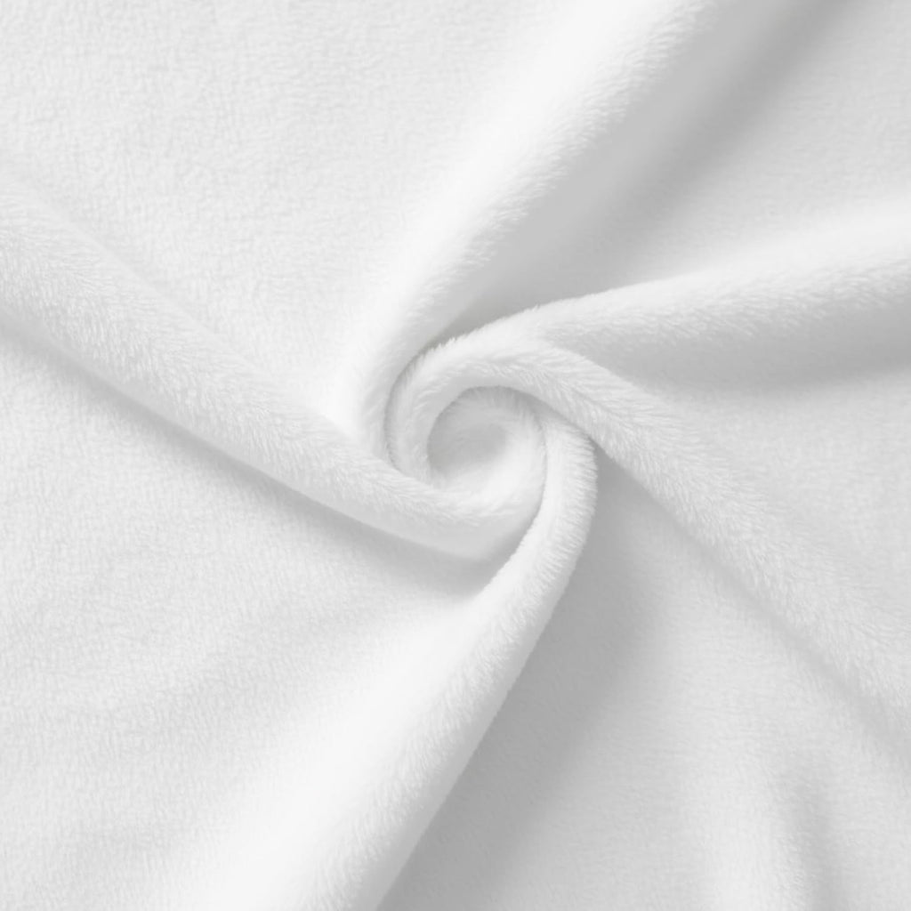 White Christmas Tree Skirt 48 inch with Red Velvet Bows Wavy Edge Faux Fur Plush Mat for 5-7FT Large Xmas Decoration